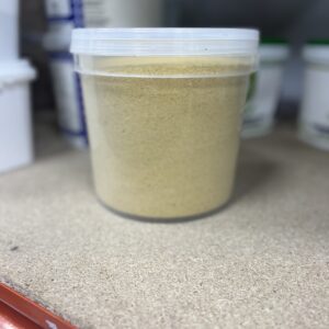 Yellow Garri in bucket